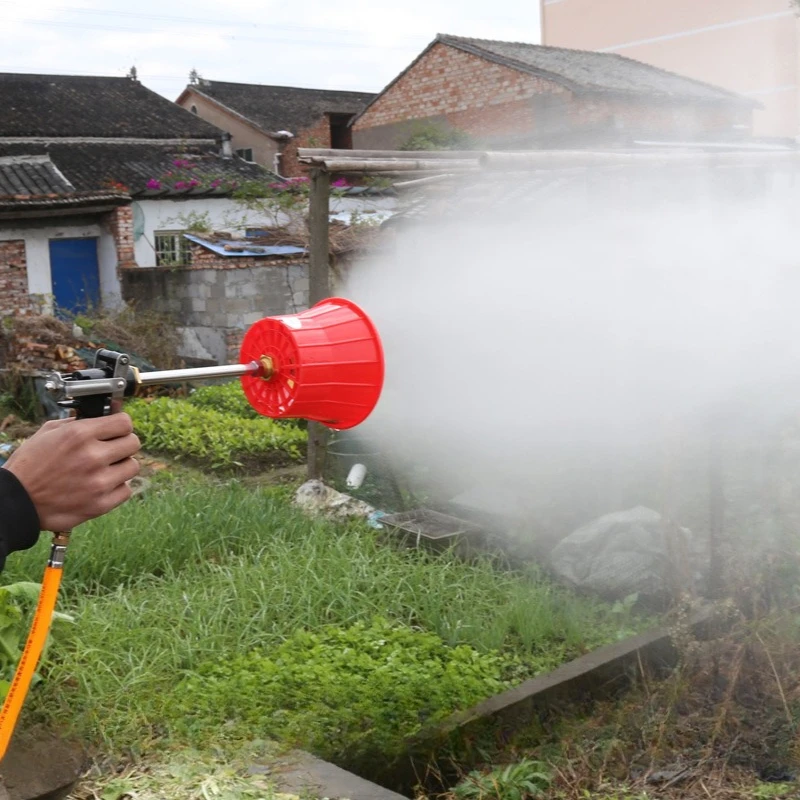 Agricultural Atomizing Nozzle Fruit Tree Air Supply Type Long Range Spray Gun Plunger Pump High Pressure Pesticide Irrigation