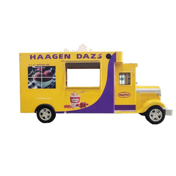 OEM CE Approved Street Mobile Fast Food Truck Hot Dog Cart Unique Catering Cart support Customization