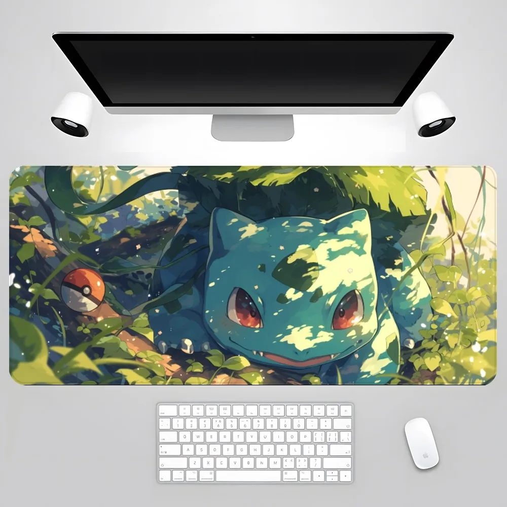 Pokemon Bulbasaur Mouse Pad Gamer Pc Gaming Accessories Rubber Mat XXL Deskmat Mats Keyboard Cabinet Mause Laptops