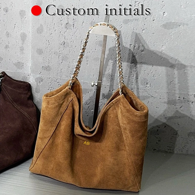 حقائب يد جلدية أصلية مخصصة بأحرف أولى للنساء، حقائب يد ومحافظ فاخرة بتصميم جديد 2026 من جلد البقر الطبيعي، حقيبة كتف كبيرة الحجم بحزام سلسلة تحت الإبط جودة عالية ًالشحن مجانا وصول الشحن السريع #1