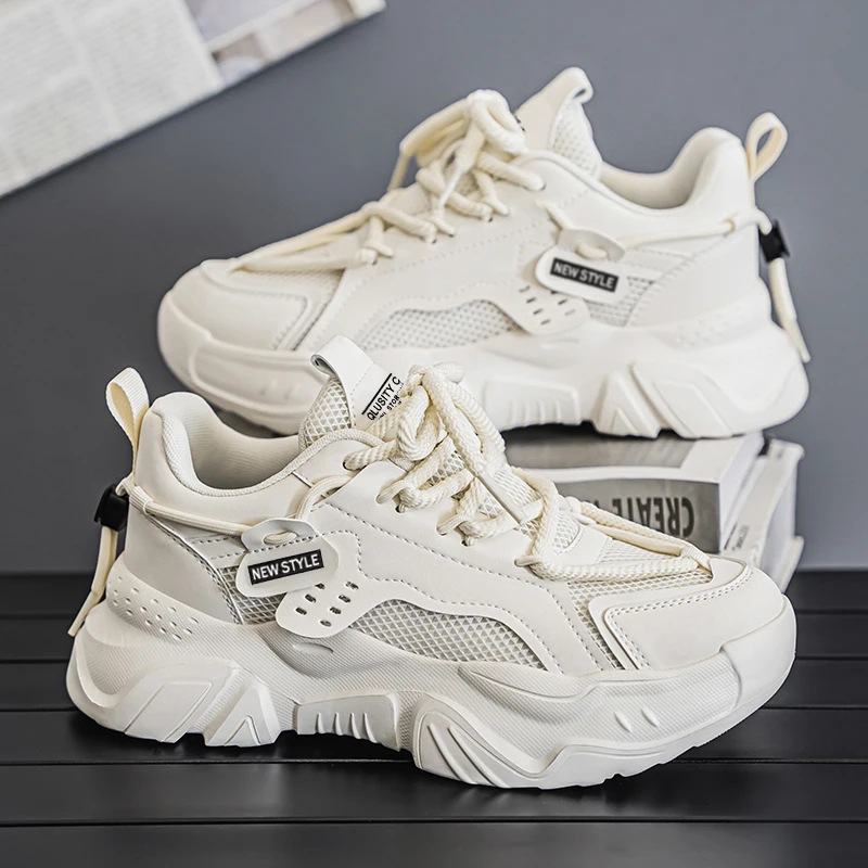 

Мужская легкая повседневная спортивная обувь на толстой подошве, четыре сезона, нескользящие уличные кроссовки на мягкой подошве, модные студенческие кроссовки