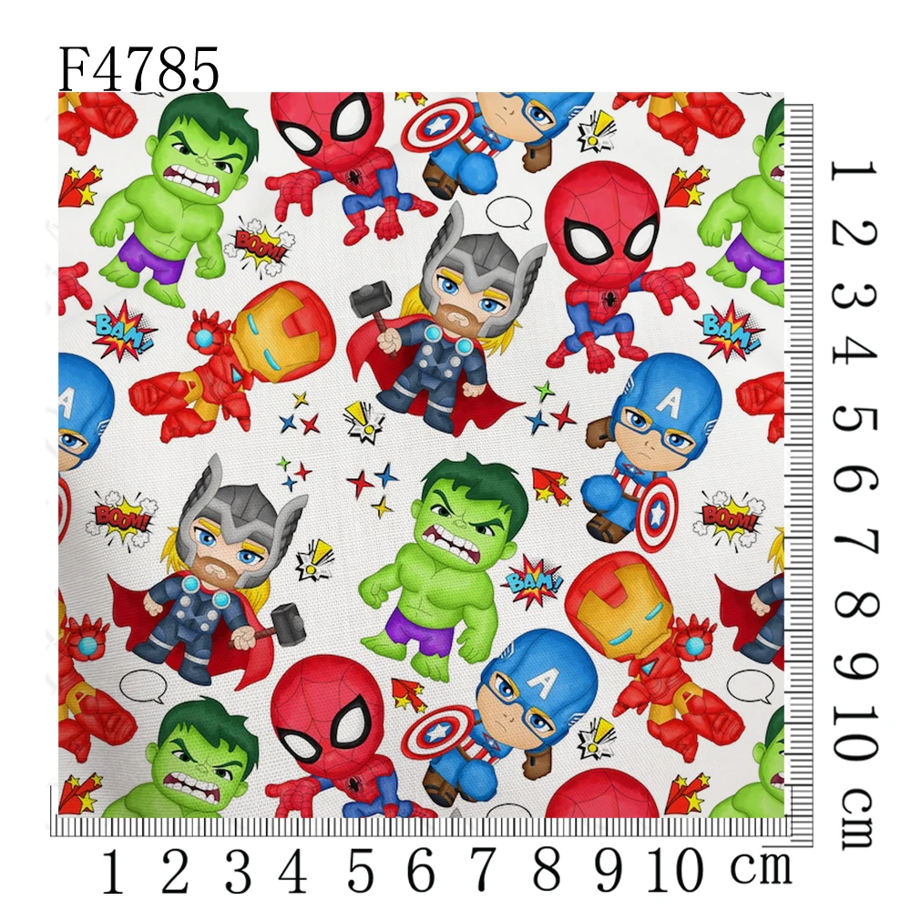 Super hero spiderman hulk peripherals Fabric 45*140cm DIY Sewing Patchwork Quilting Baby Dress Printed Fabric polyester cotton