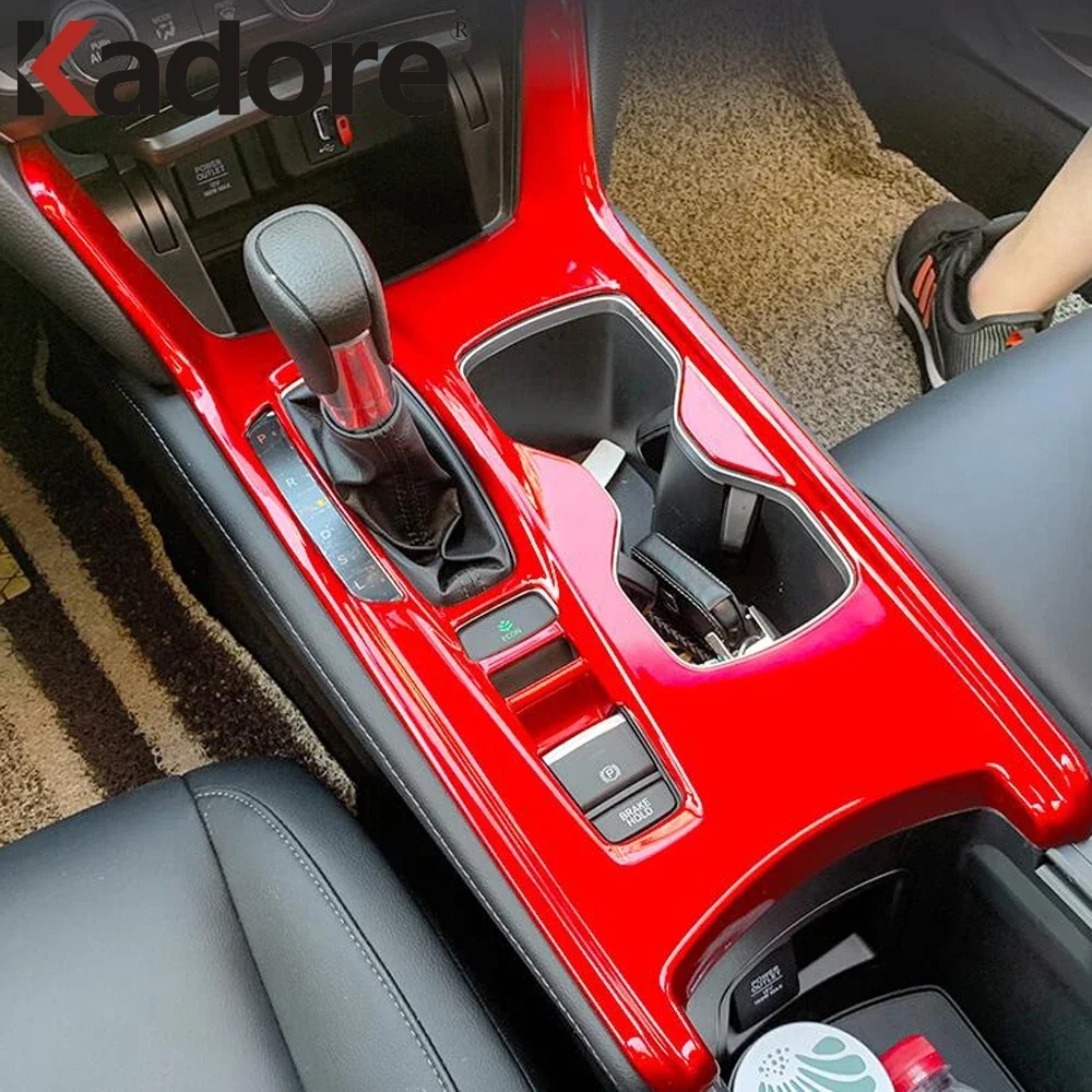 

For Honda Accord 2018 2019 2020 2021 2022 Carbon Fiber Car Center Console Gear Shift Box Panel Cover Trim Interior Accessories