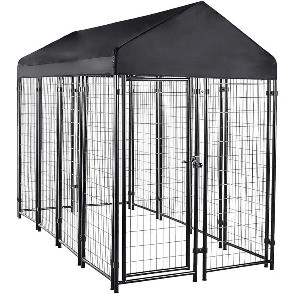 

Dog Large Black Pet Welded Rectangular Outdoor Wire Crate Kennel for Cat House for Dogs 102 X 48 X 72 Inches Freight Free Home