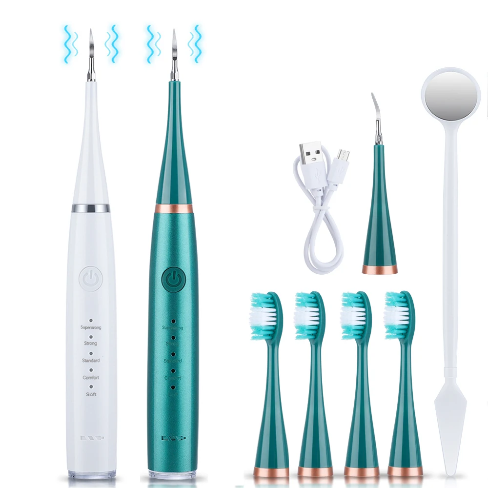 7in1 Ultraschall Dental Reiniger Scaler Elektrische Zahnbürste Dental Zahnstein Entferner Sonic Zähne Plaque Reiniger Zahn Oral Reinigung