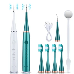 7in1 Ultrasonic Dental Cleaner Scaler Electric Toothbrush Dental Tartar Remover Sonic Teeth Plaque Cleaner Tooth Oral Cleaning