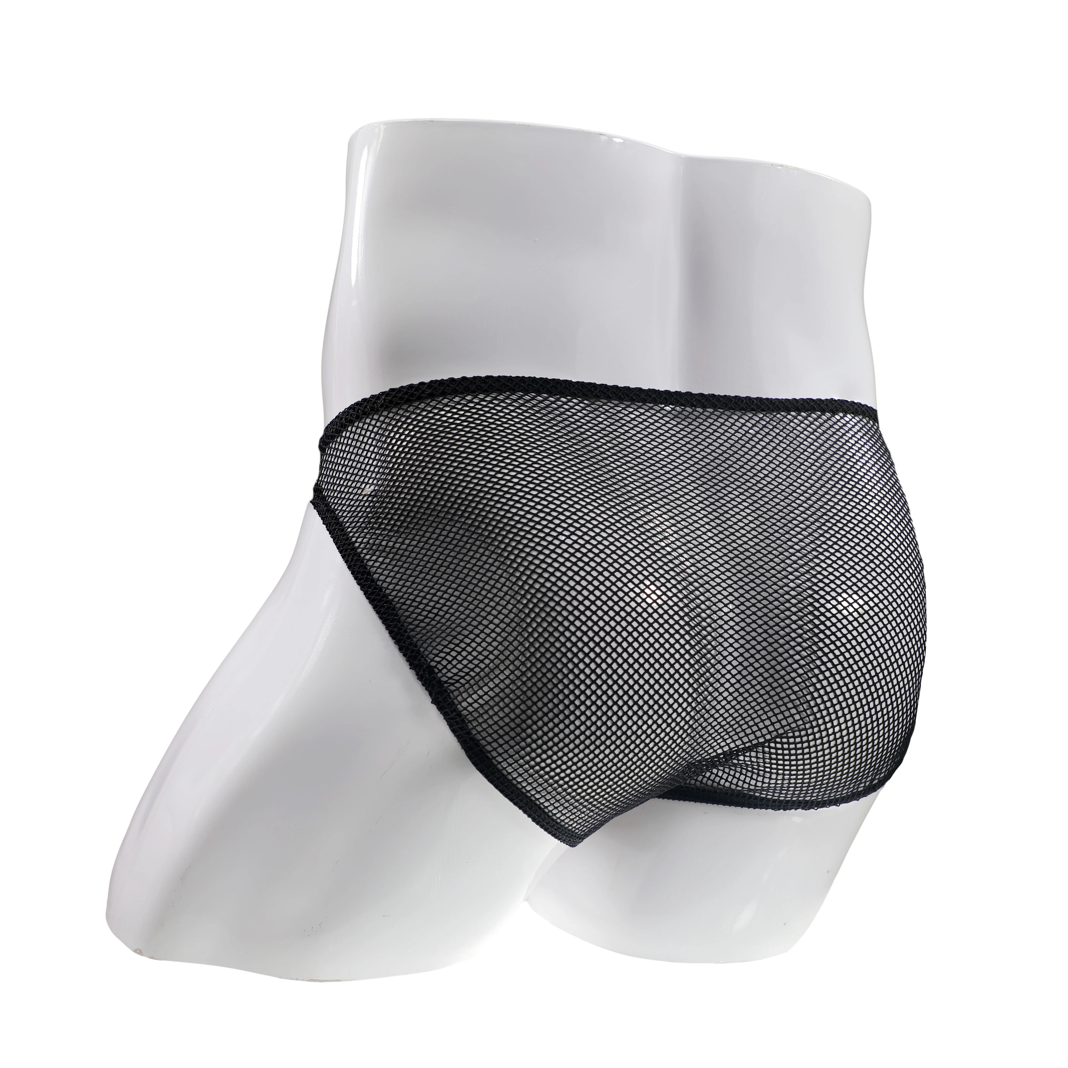 New Sexy Men Briefs Underwear Male Low-Waist Transparent Big Mesh Panties 1120