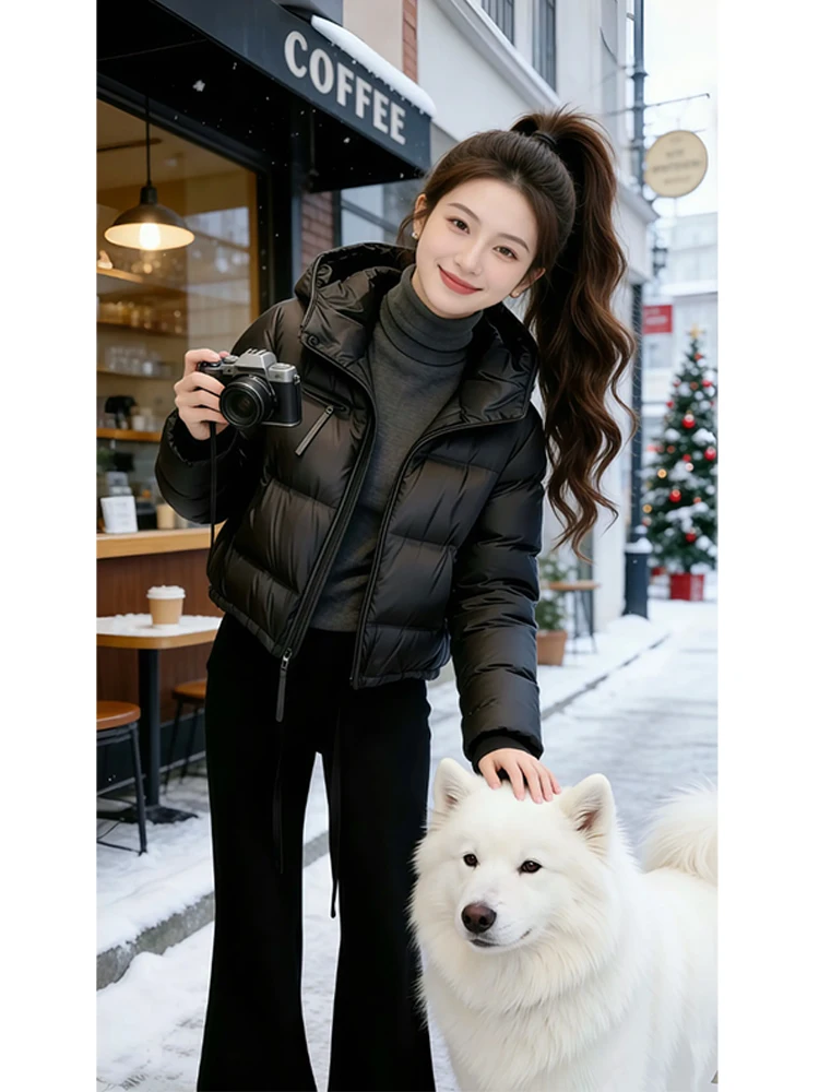 

Faionable Pure Color Cotton Jaet Women's Winter New Sle High End Ele Small Size Versatile Color Cotton Coat