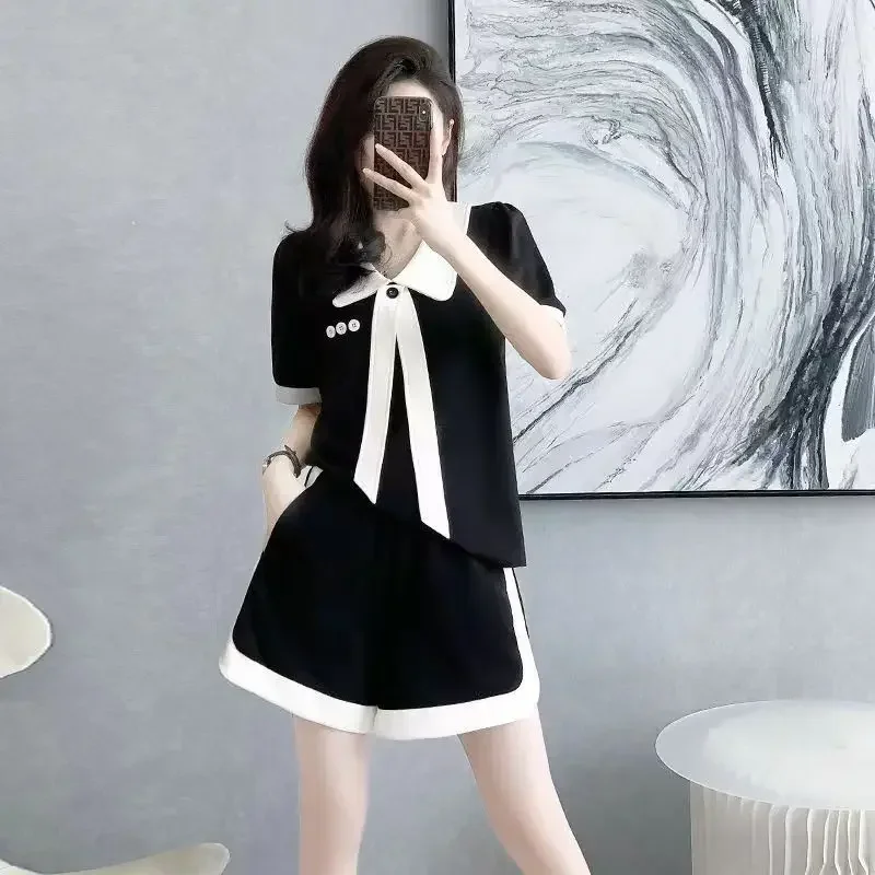 

Casual Contrast Color Short Sets For Women 2 Pieces Sports Cheap Offers Woman Shorts Promotion Korean Style Luxury Tailorin Kit