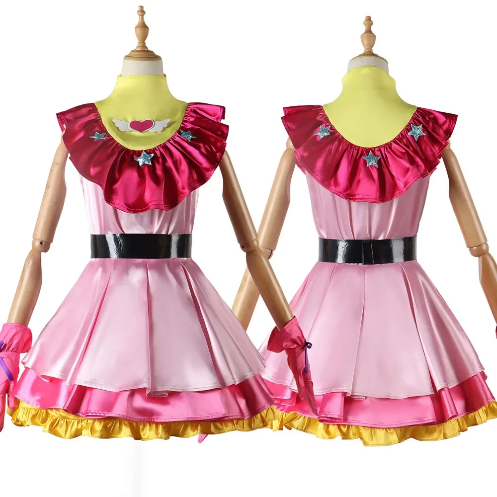 OSHI NO KO Anime Ai Hoshino Costume Cosplay Parrucca Lolita Abito Gonna di scena Rosa Carino per ragazza Vestito da festa di Halloween