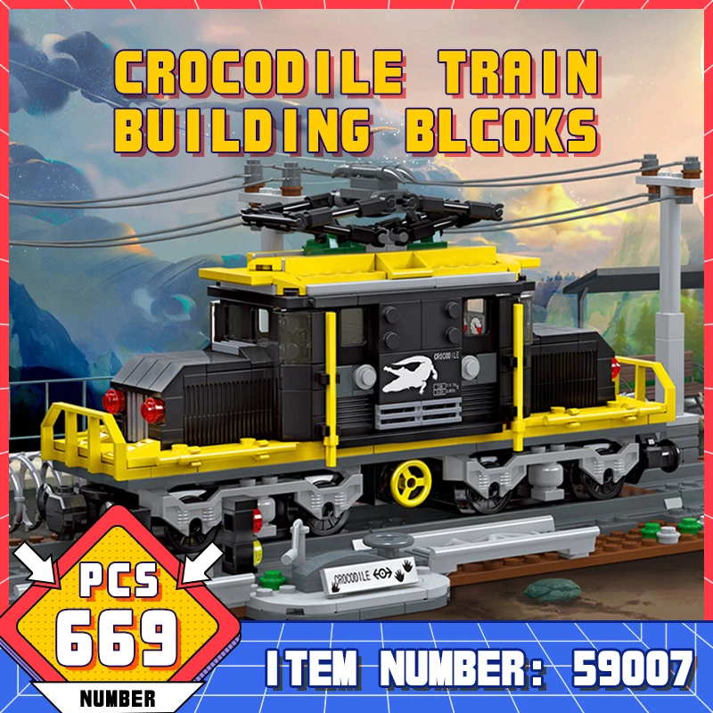 

59007 DIY Моделирование Высокоскоростной железнодорожный поезд Кирпичи Игрушки Фильм Трек Модель поезда детские развивающие игрушки подарок для мальчиков и девочек