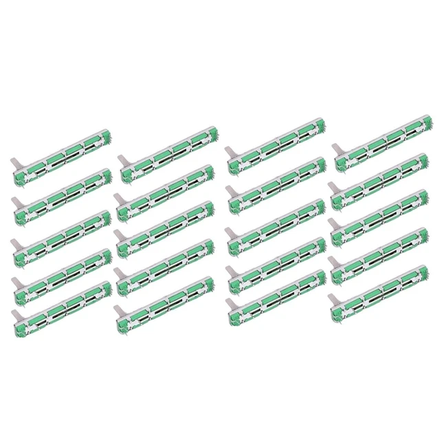 20 sztuk 75Mm Behringer mikser Fader B10K podwójny prosty potencjometr suwakowy Lot