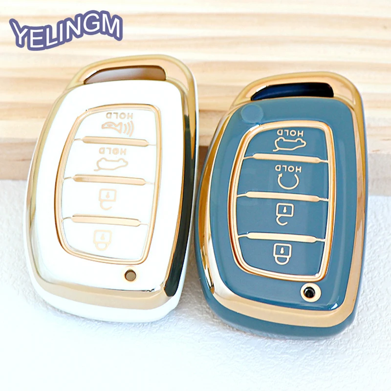 4 Button TPU Car Remote Key Case Cover For Hyundai Elantra Sonata Tucson Elantra Creta Ix35 Ix45 I10 I30 I40 2013-2019 Key Fob