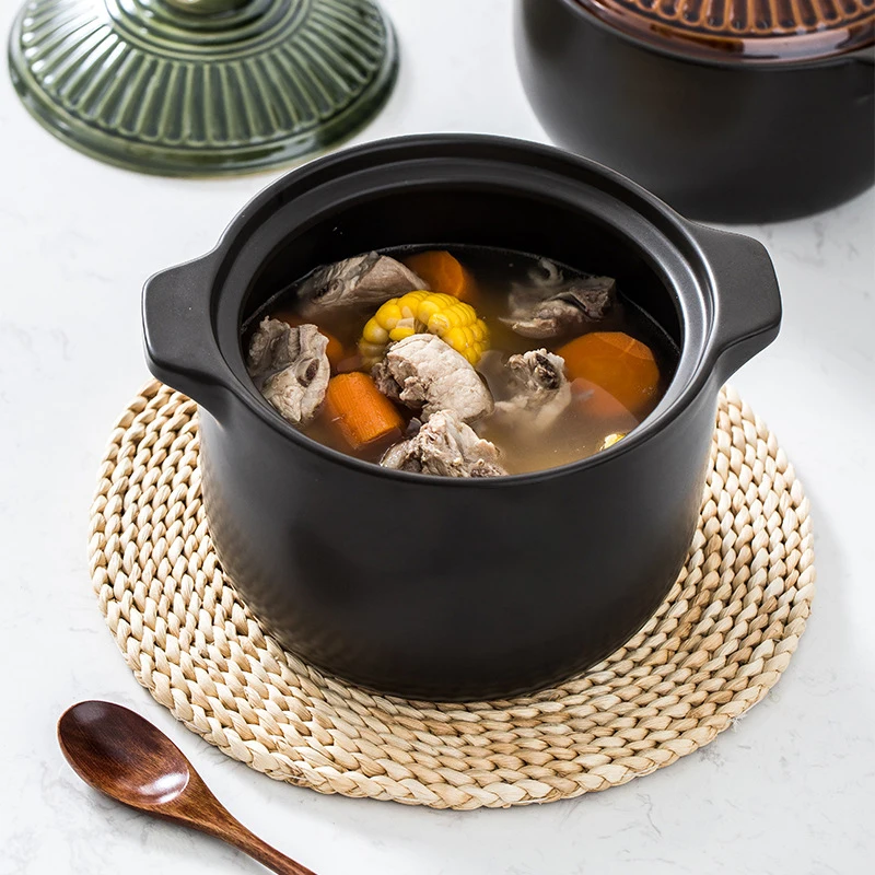 Casserole stew pot Household gas rice soup anti-paste bottom gas stove High temperature dry burning non-cracking small casserole