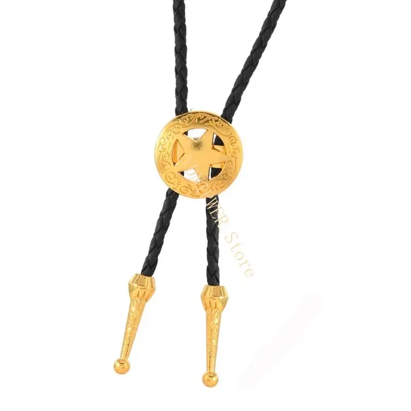 

Стильный галстук-боло из искусственной кожи, ожерелье, регулируемый галстук, практичный галстук для мужчин, женщин, повседневная