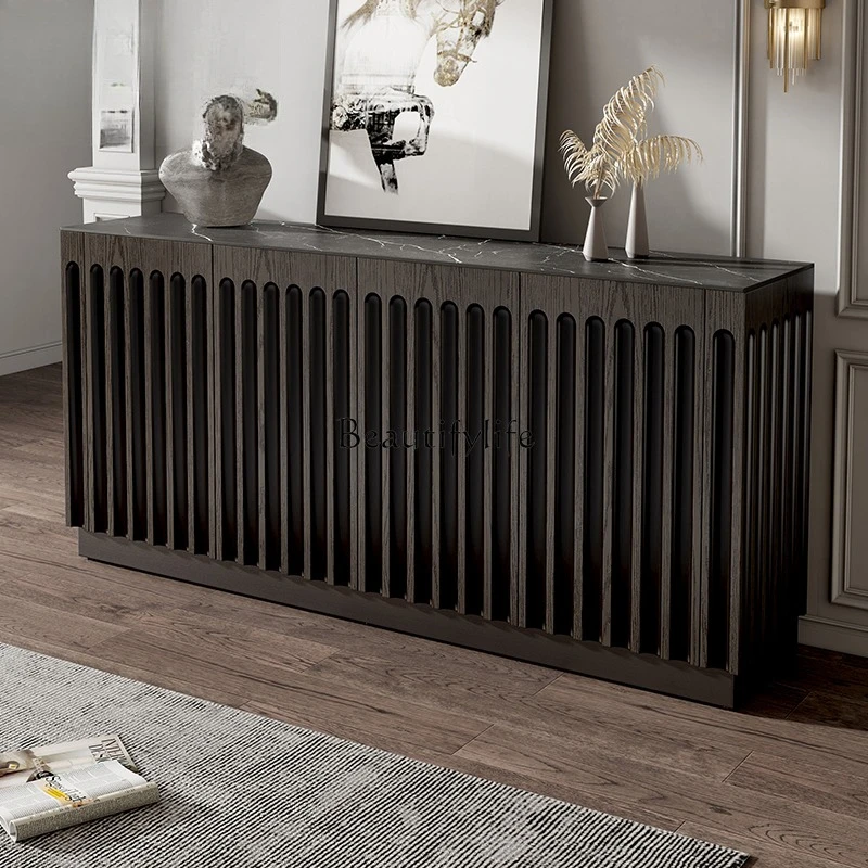 

5New Chinese Style Entrance Cabinet Entryway Solid Wood Light Luxury Style Shoe Cabinet