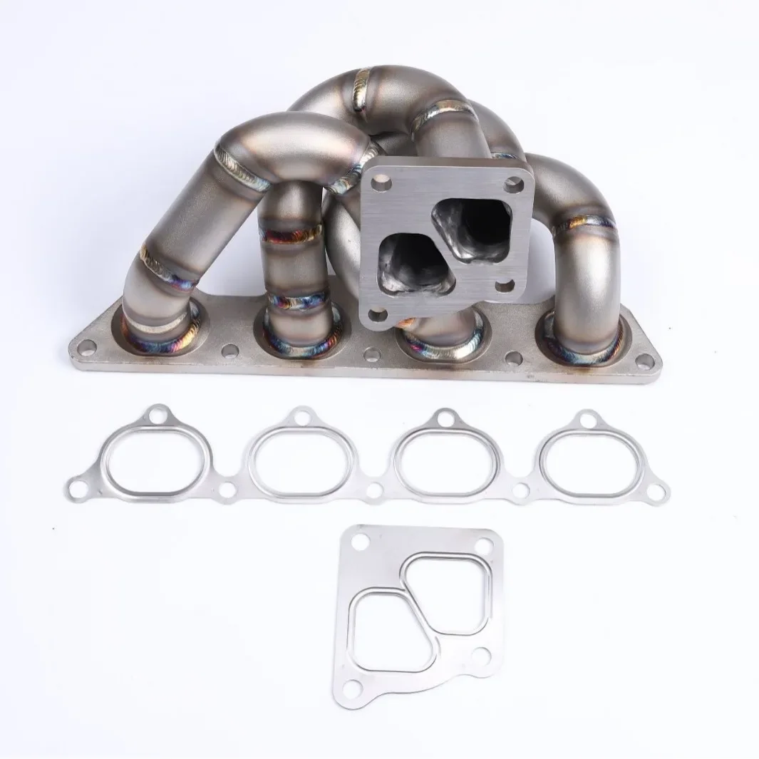 High-strength steam pipe exhaust manifold for Mitsubishi 4G63 engines