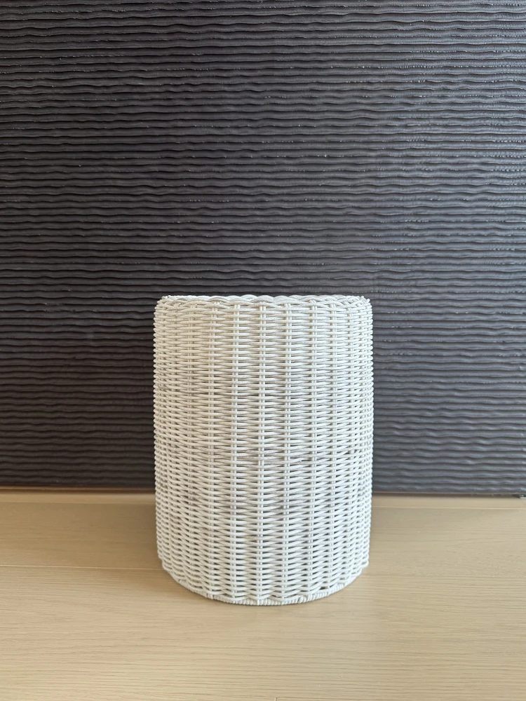 

Simple White Households Tra Can Toilet Yard Waste Basket Teng Er 2025 New Sle Plastic round ape 0L Capaci Bin