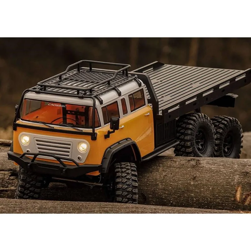 US Stock 6X6 CROSSRC 1/10 RC Crawler JT6 6WD 2.4GHz Remote Control Flatbed Car RTR Model Painted Assembled Lights 2-speed Toy