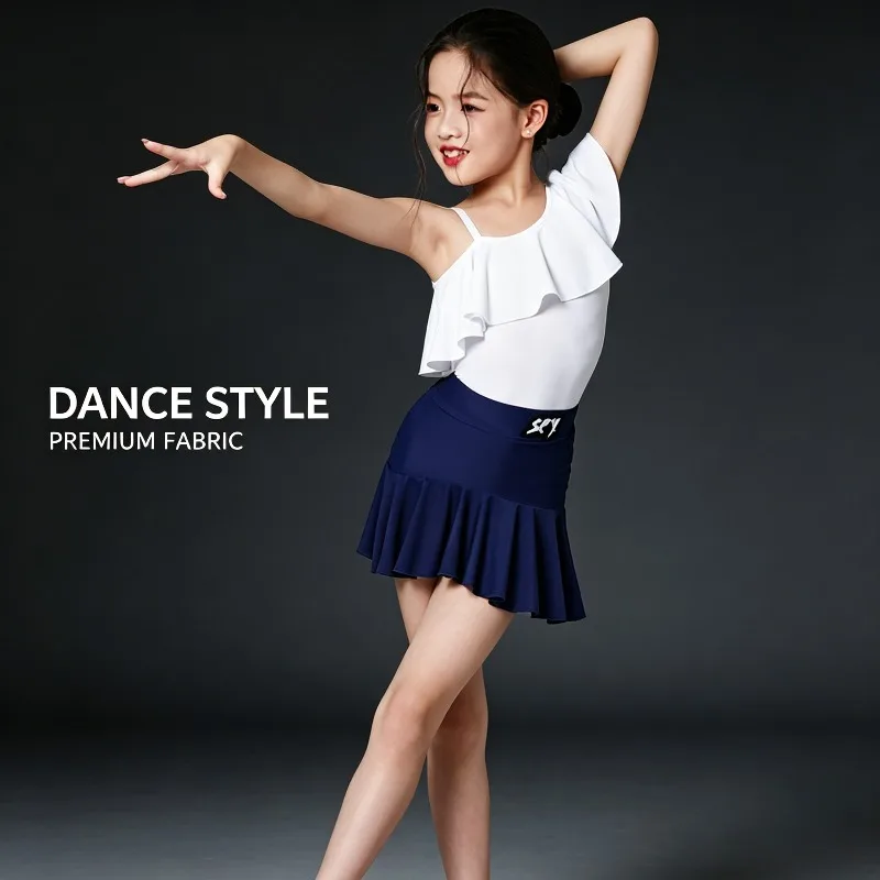 

Girls Latin Dance Outfit Summer Elegant Training Dress Ballroom Samba Practice Costume Kids Stage Performance Dancing DanceWear