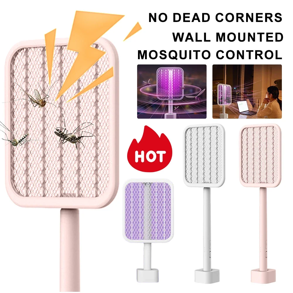 

Foldable Electric Fly Swatter USB Charging Mosquito Repellent Zapper 3500V Mosquito Racket Insect Killer for Indoor Outdoor