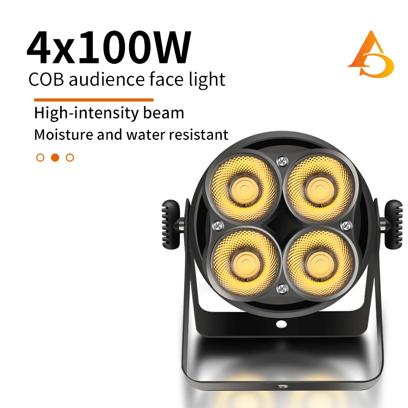 1-4pcs/RGBW 4x100w Waterproof IP65 COB LED PAR Stage Light for Wedding Party or Outdoor Waterproof Professional Light