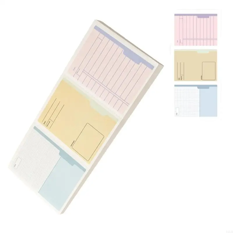 Y5LB Adhesive Lined Notepads Note Book Multipurpose Note Pad for Writing Office Use