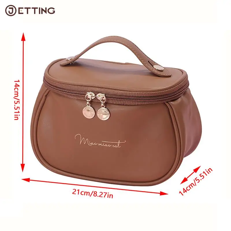 14Stypes Large Capacity Leather Cosmetic Bag  Women Waterproof Travel Make Up Pouch Female Large Capacity Portable Cosmetic Case