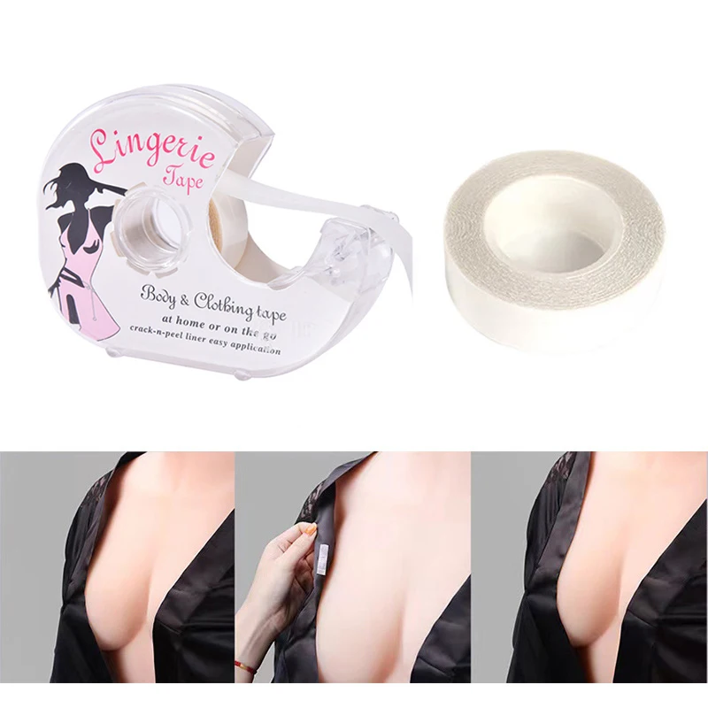 Double Sided Body Tape Adhesive Bra Clothes Dress Shirt Secret Sticker Clear Lingerie Tape Anti-naked Invisible Chest Patch