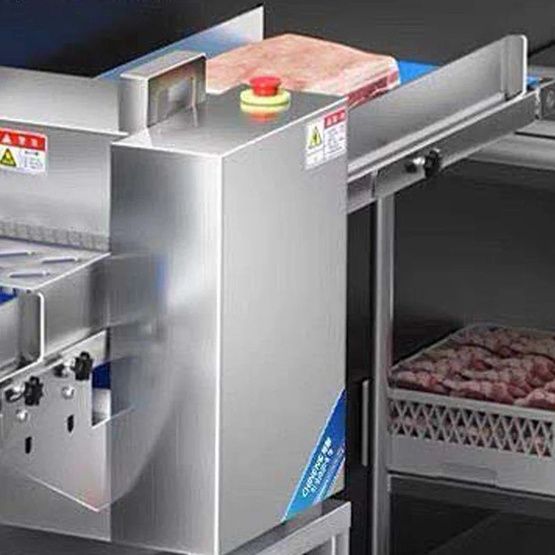 

Коммерческая машина для нарезки свежего мяса мощностью 750 Вт, высокоэффективное оборудование для обработки мяса с двойным двигателем