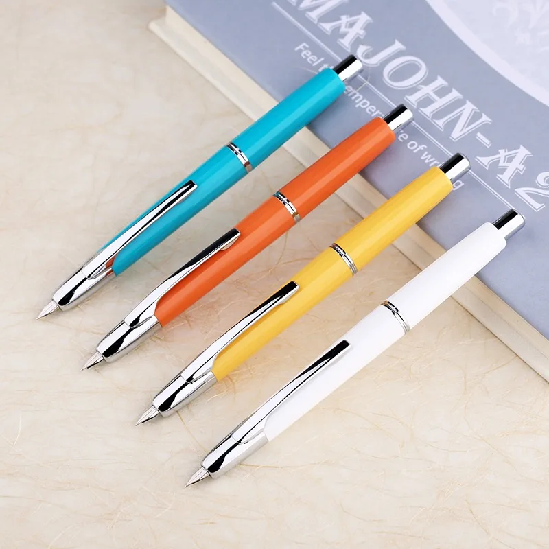 

Перьевая ручка MAJOHN A2, очень тонкое перо, 04 мм, дизайн из смолы, конвертер чернил, подарок для письма, зажигалка, чем A1, рождественский подарок