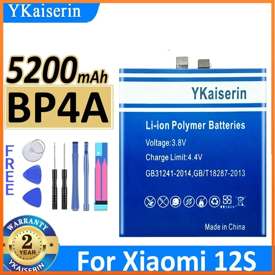 

5200mAh YKaiserin Powerful Battery BP4A for Xiaomi MI 12S Ultra 12SUltra Mobile Phone Batteria Warranty 2 Years + Track Code