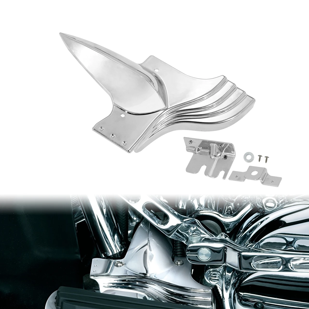 

Motorcycle Lower Front Frame Cover Chrome For Harley Touring Electra Glide Street Glide Road Glide Road King Tour Glide 91-2023