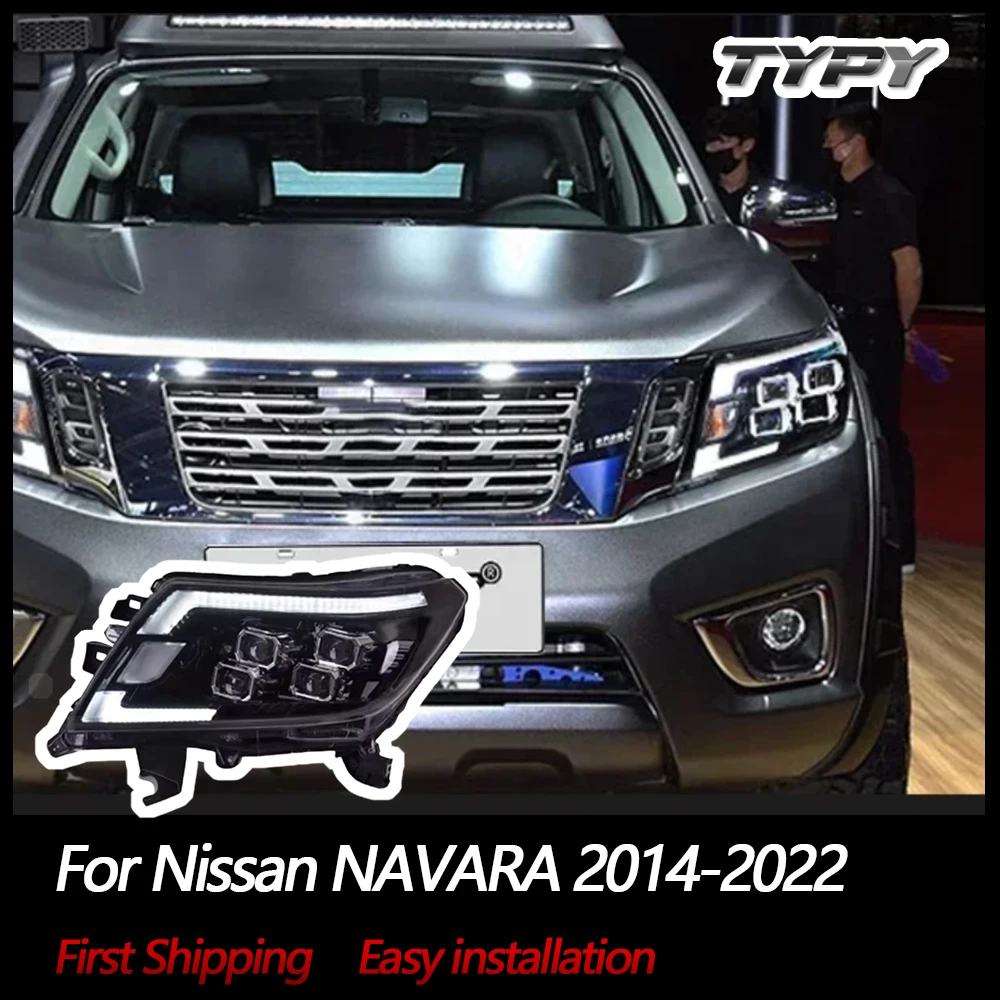 

Автомобильные фары TYPY для Nissan NAVARA, фары 2014-2022, светодиодные фары для проектора, дневные ходовые огни, автомобильные аксессуары
