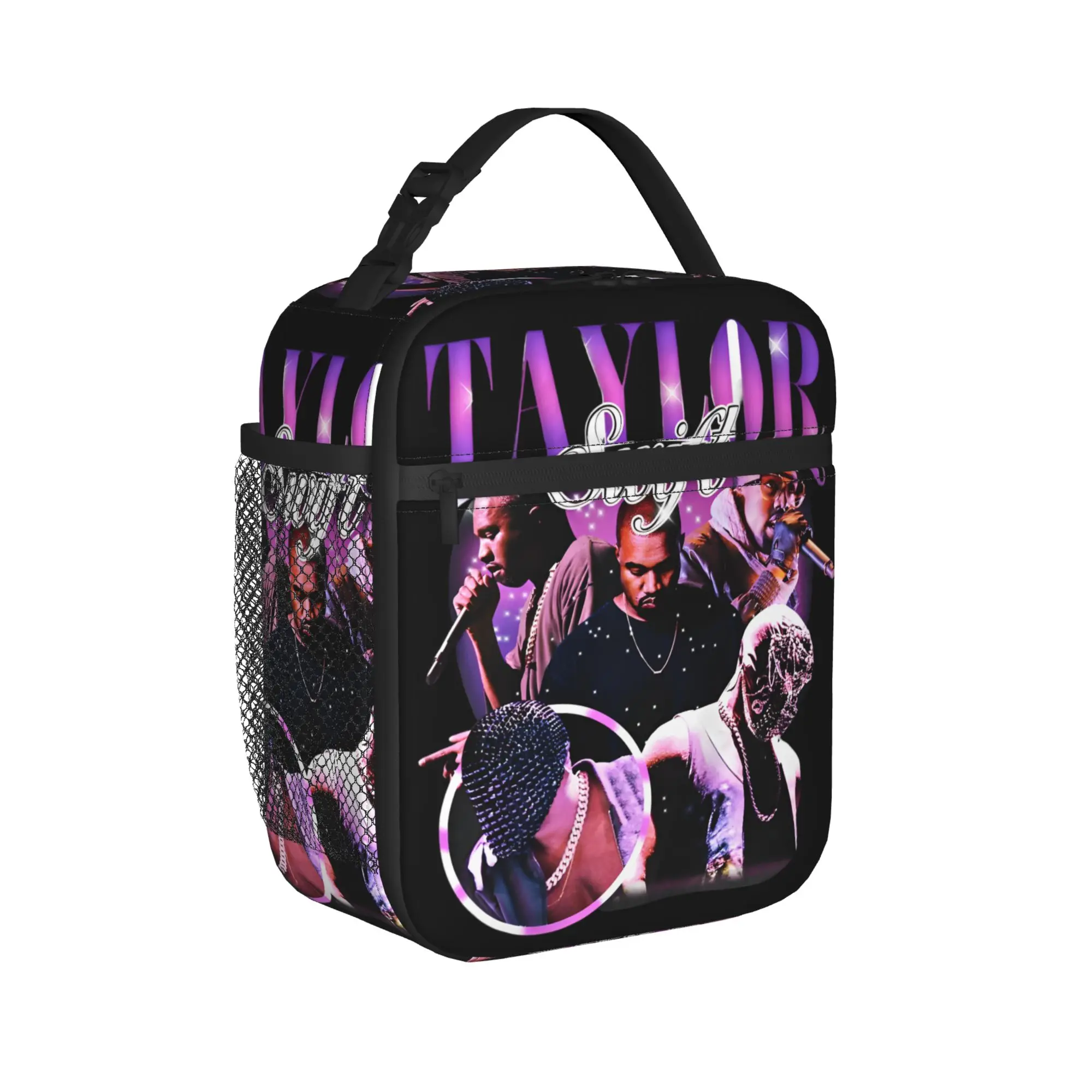 Rapper Kanye West Insulated Lunch Bag Thermal Bag Reusable,Meal Container Record Producer Leakproof Tote Lunch Box Girl Boy