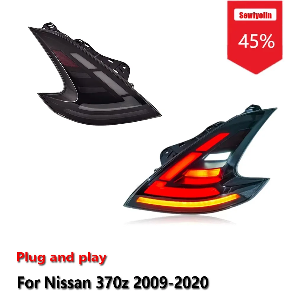 

Sewiyolin Car LED Tail Light Assemblies For Nissan 370z 2009-2020 Auto Fog DRL Brake Turn Signal Lamp Plug and Play
