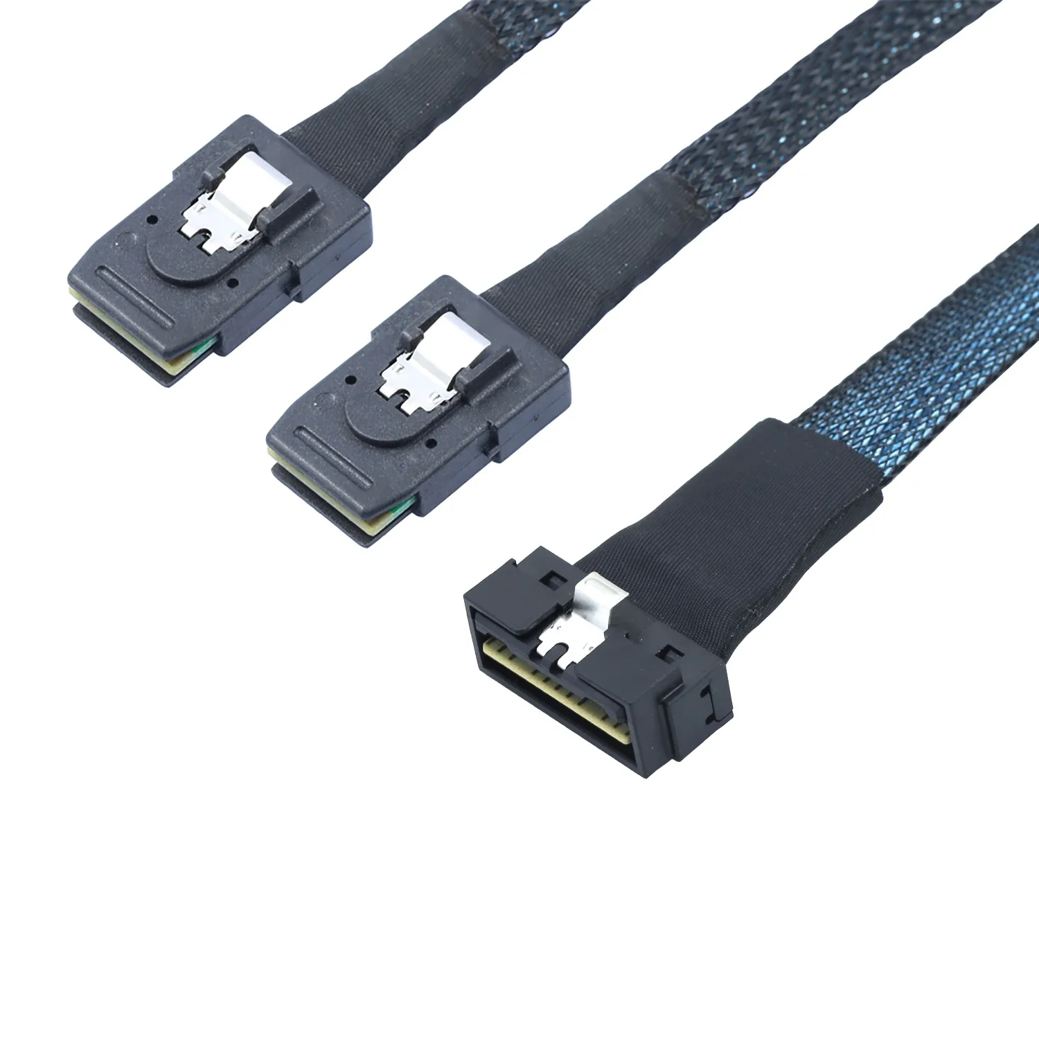 PCI-E Ultraport Slimline SAS4.0 LP Low profile SFF-8654 8i 74pin to 2X MINI SAS SFF-8087 36Pin Server internal connection Cable