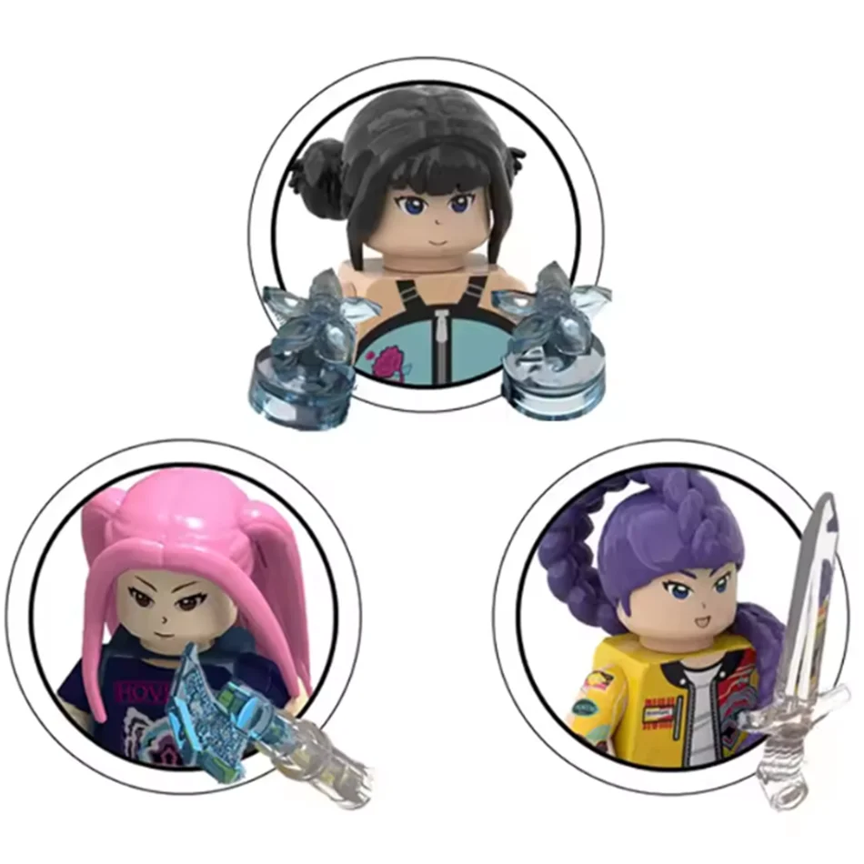 New product: Demon Devil Hunters Building Blocks Rumi Mira Assembly Model Doll Building Blocks Toy decorative ornaments Handmade