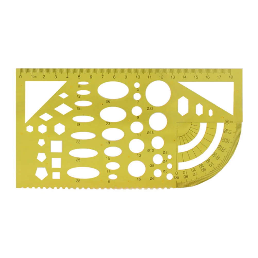 Drawing Templates Ruler Kit Hollow Circle Measuring Tool Architecture Design School Projects Transparent Scale Pattern