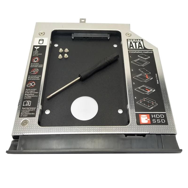 Nowy 2. obudowa adaptera dysku twardego SATA HDD Caddy dla Lenovo ideapad 320 520 330 330-14/15/17