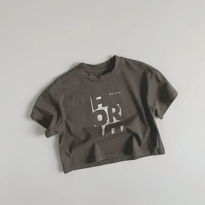 2024 Summer Costume Children Print Short Sleeve T-shirt Cotton Baby Girl Casual Tees Toddler Boy Loose Tshirt Kids Cotton Tops image 3