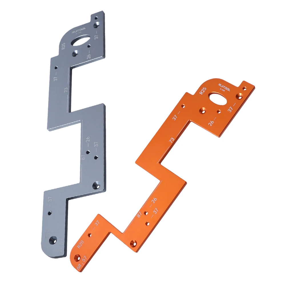 Cabinet Embedded-Handle Slotting Template Aluminum Alloy Cabinet-Handle Slotting For Cabinet Door Slot Positioning Tool