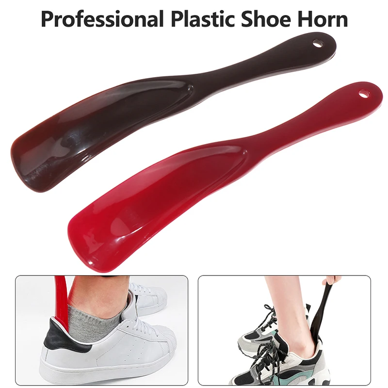 19cm Professional Plastic Shoe Horn Spoon Shape Flexible Sturdy Shoe Lifter Daily Shoe Wear Helper 1Pcs