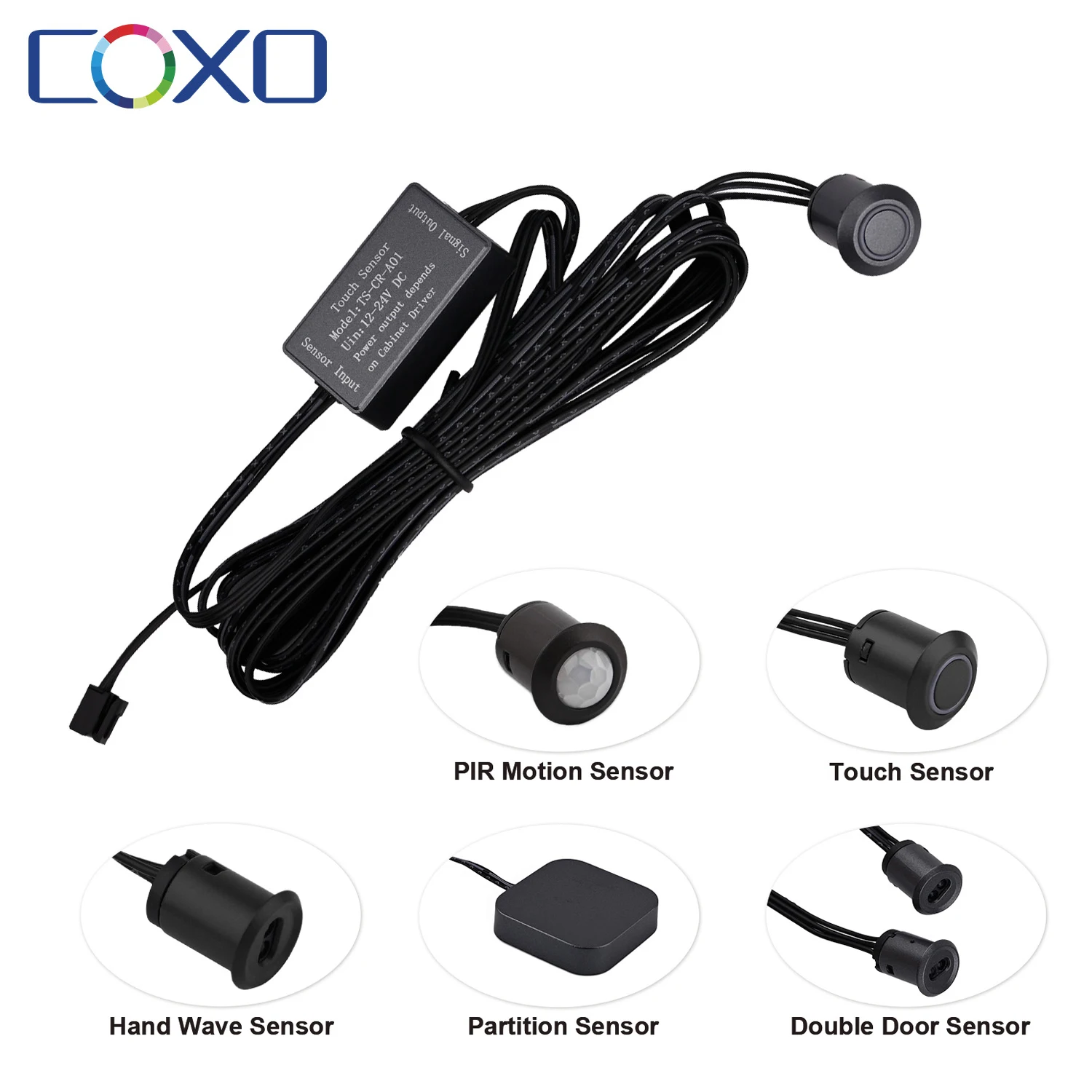 

Мини-светодиодный датчик освещенности шкафа Сенсорный выключатель шкафа / Ручная развертка /Движение PIR/Управление перегородкой/дверью Лампа для кухонного шкафа 12/24 В