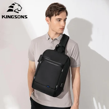 Kingsons Upgraded Waterproof Bag Single Shoulder Laptop Bags for Teenagers Daily Using Superior Minimalist Cool Laptop Bags