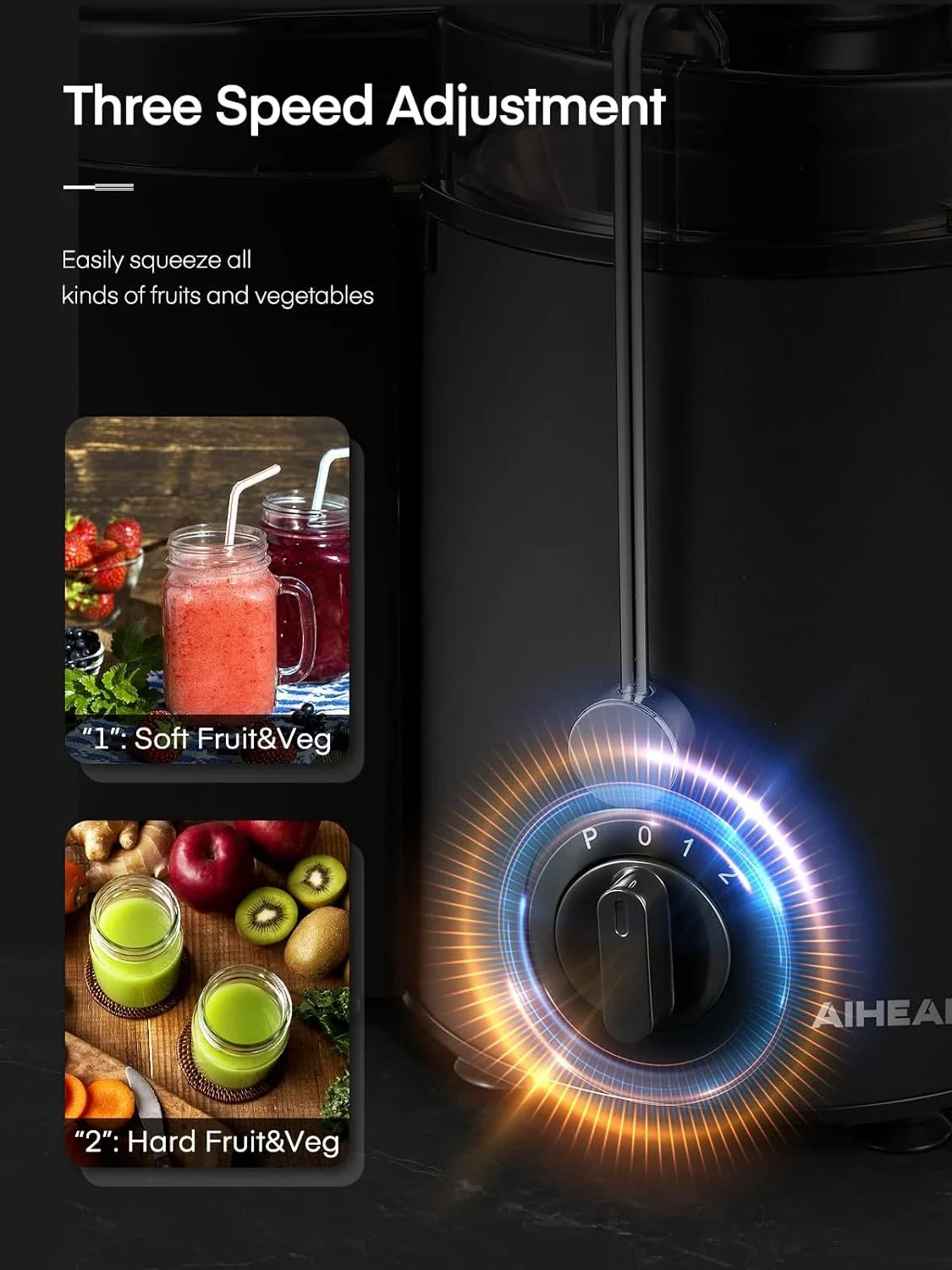 عصارة فواكه وخضروات عالية الكفاءة ، عصارة قوية لاستخلاص أقصى قدر من المغذيات ، مستخرج سهل التنظيف