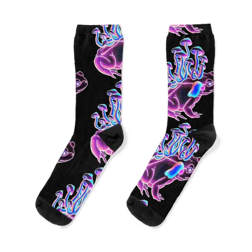 

Neon Psychedelic Mushroom Toad Socks new year Crossfit gift Socks Men Women's