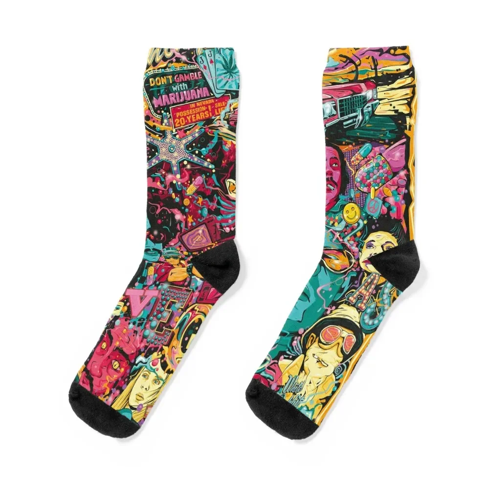 

Fear and Loathing in Las Vegas Art Socks winter sports stockings Men Socks Women's