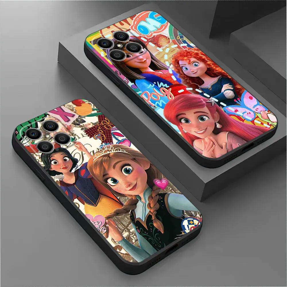 Case For Huawei Honor X8a X8 90 Lite X9a 8X 90 X7 Magic5 Pro P30 P40 P20 P Smart Z X6 Black TPU Phone Cover Hot Disney Princess