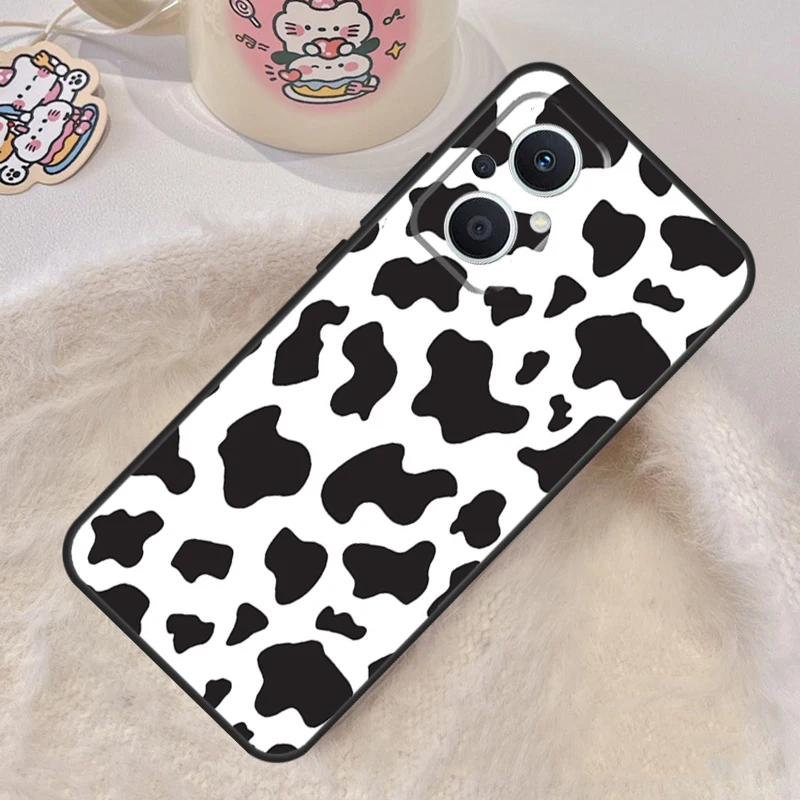 White Black Cow Print Case For OPPO Reno 4Z 2Z 5Z 8T 10 4 5 6 7 8 Lite OPPO Find X2 Neo X3 Lite X6 X5 Pro Coque